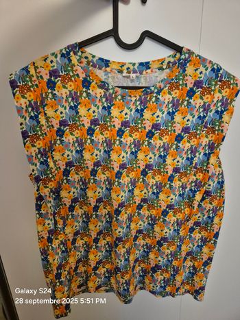 Top haut allaitement Tajine Banane taille L fleurs