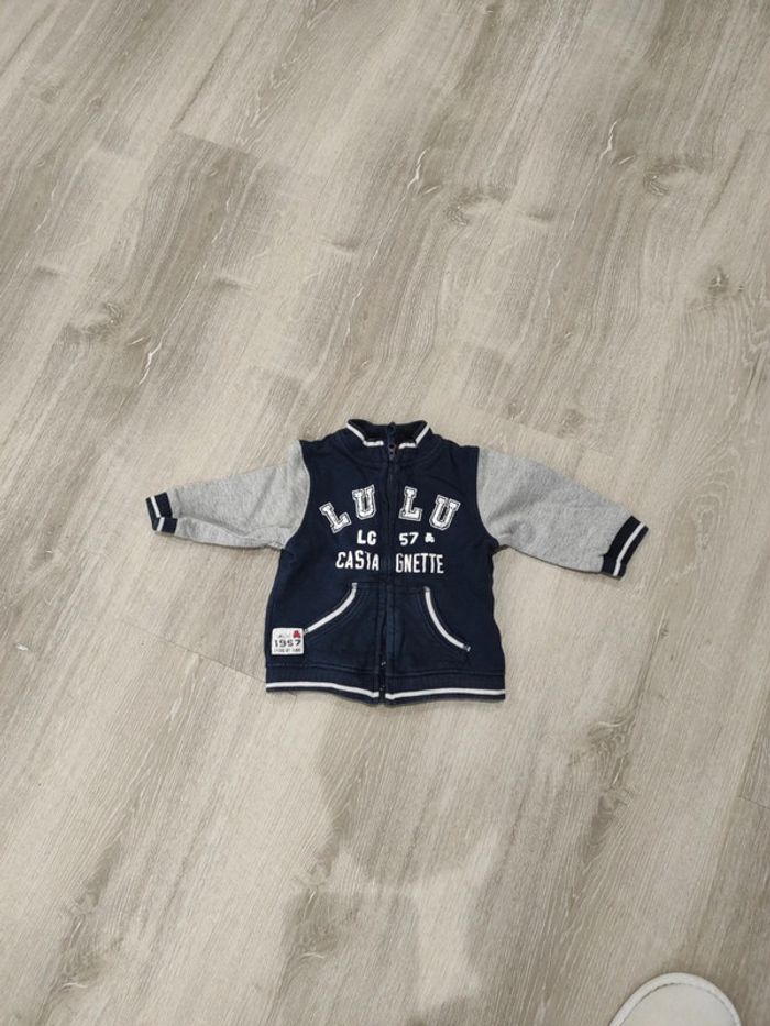 Gilet zippé Lulu castagnette 6 mois