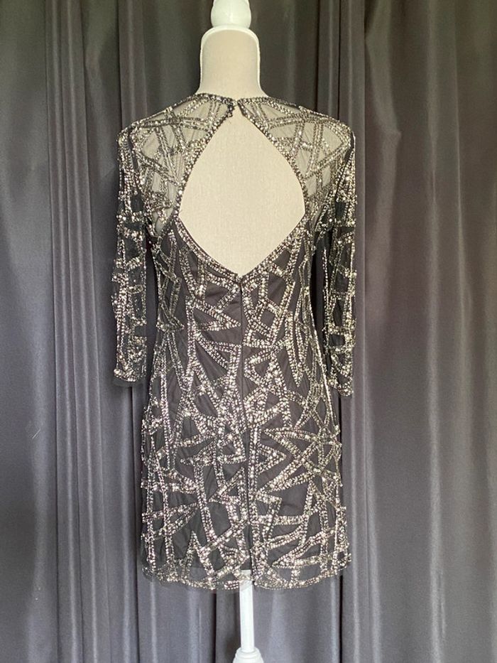 Robe à sequin noire et argentée Mango - photo numéro 2