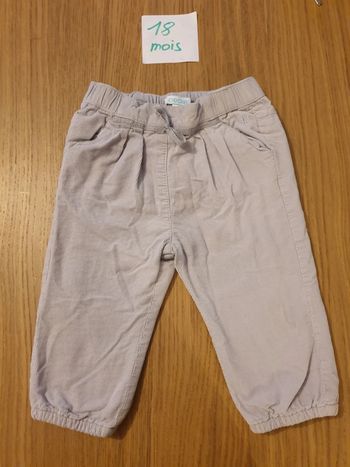 Pantalon velours côtelé hiver