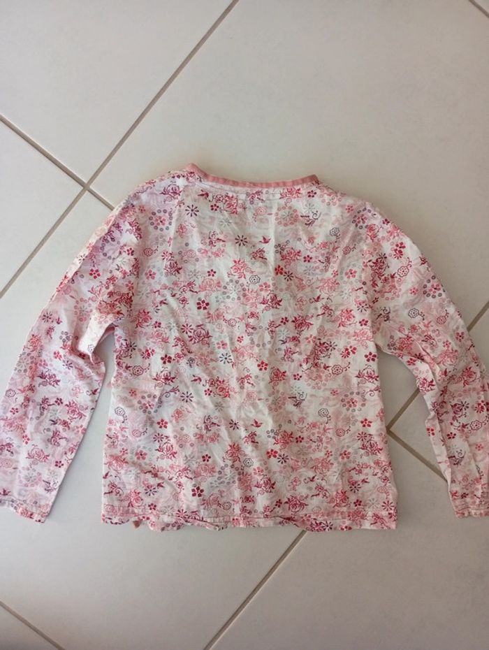 Haut cache cœur blanc et rose Tape à l'oeil taille 5 ans - photo numéro 2