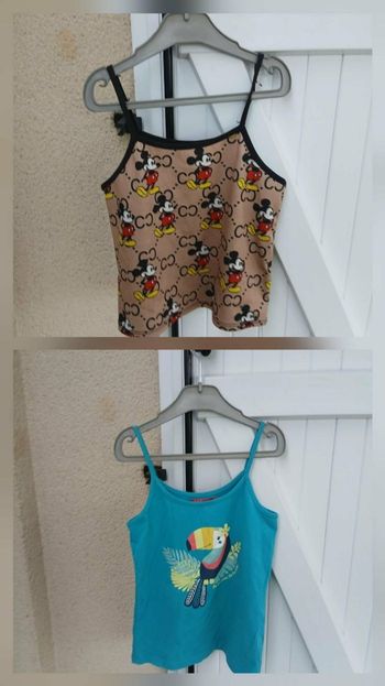 lot 2 débardeurs filles taille 8 ans 
