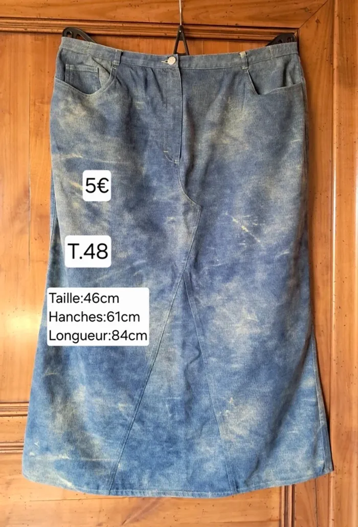 Jupe mi longue taille 48