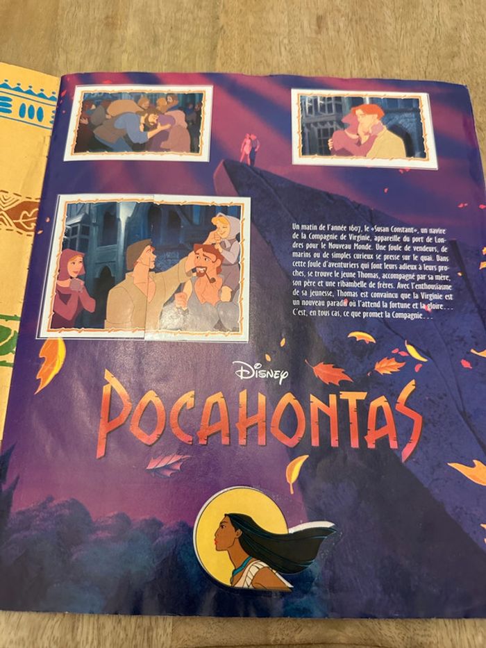 Walt Disney Pocahontas - Album Panini complet avec poster stickers livre autocollants - photo numéro 2