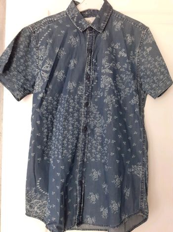 Vintage Chemise tissu effet  imprimé idéal pour l été