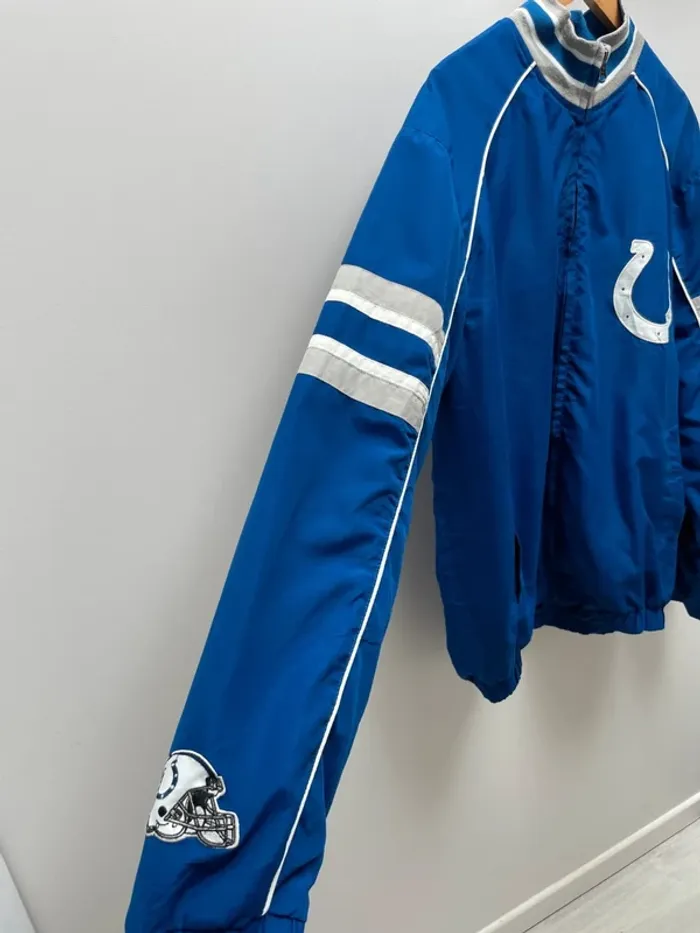 Rare jacket NFL Colts Indianapolis Blue White Mens - photo numéro 12