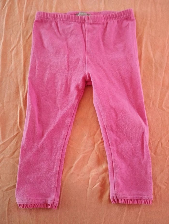 * Legging rose taille élastique et froufrou bas des jambes T18M Grain de blé - photo numéro 2