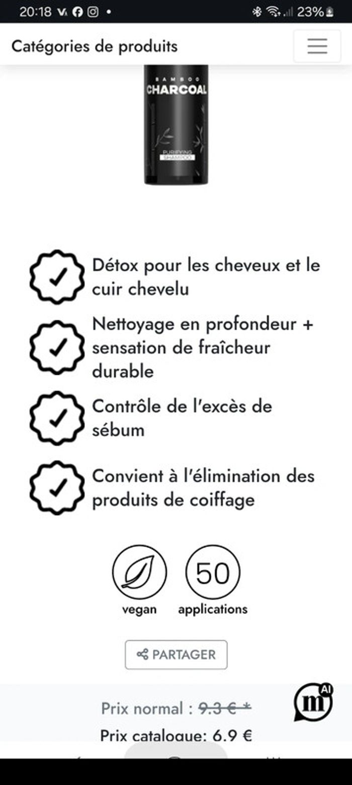 🌹Shampoing purifiant au charbon de bambou Mihi - photo numéro 7