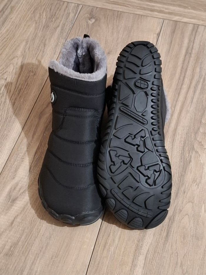 Bottes d'hiver homme Mixte doublé chaude imperméable antidérapante noir - photo numéro 3