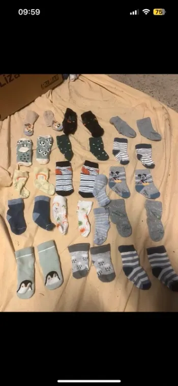 Lot de 16 paires de chaussette taille 15-18