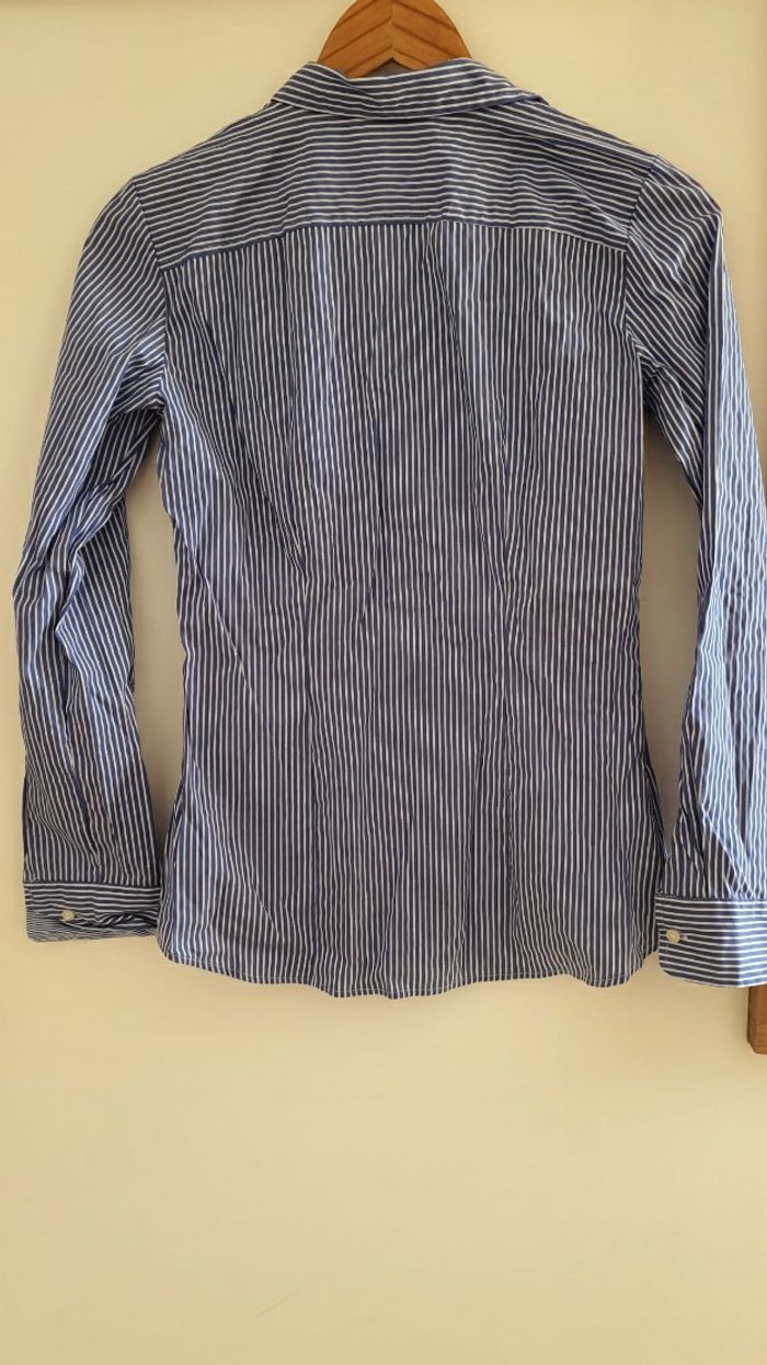 Chemise a rayures H&M bleue et blanche - photo numéro 5