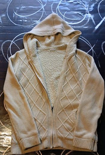 Veste à capuche beige enfant