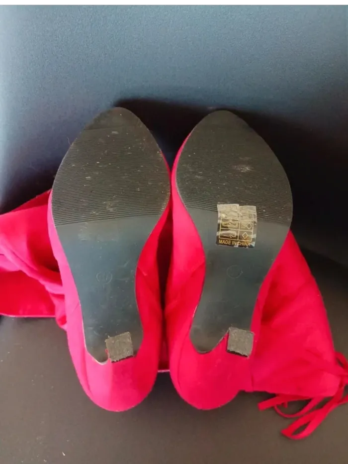 Bottes cuissardes rouge 37 - photo numéro 8