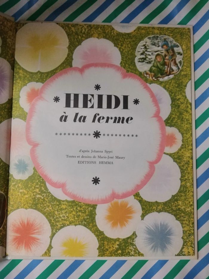 Livre Heidi à la ferme - vintage de 1973 - photo numéro 3