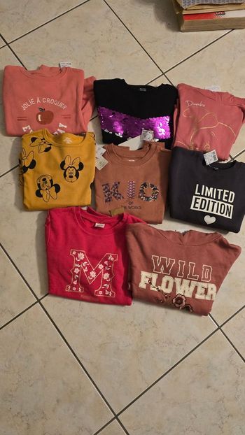 NEUFS NON PORTÉS 🏷SUPERBE  lot sweats molleton 10 ans fille 🩷