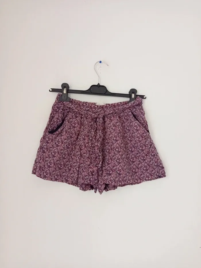Short d'été fluide a motifs fleurie fille w