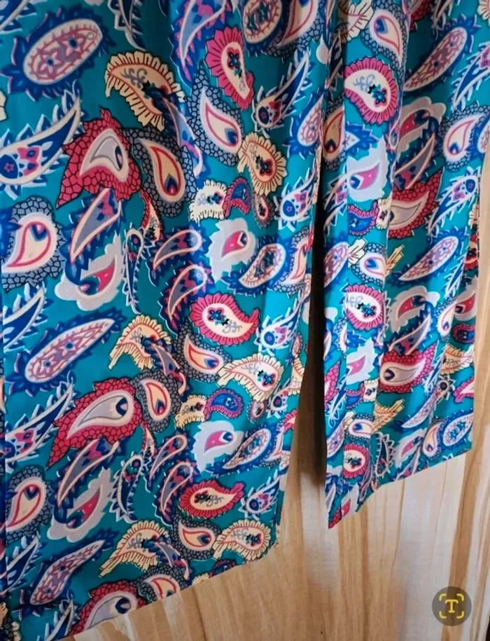 Haut + pantalon bleu à motifs Taille L Neuf - photo numéro 4