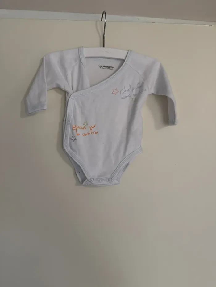 Body manches longues bébé fille ou garçon vert baudet
