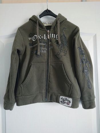 Veste zippée kaki tigre Oxking 6 ans garçon