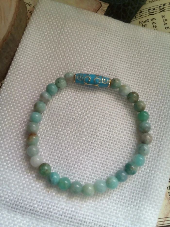 Bracelet bouddhiste amazonite - photo numéro 3