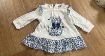 Robe chaton bleu  - 3 mois 