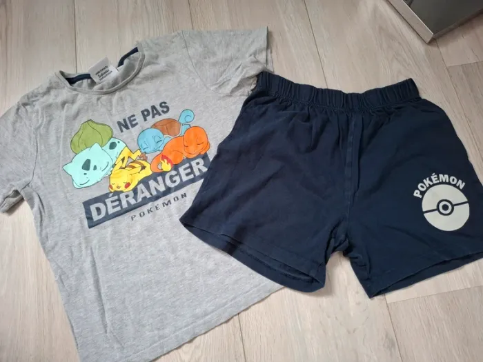 Pyjama Pokemon gris bleu 8 ans