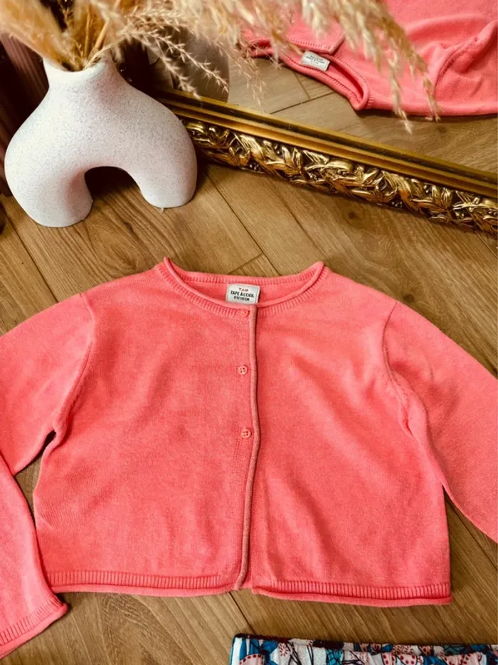 Taille 5 ans tenue 3 pièces fille TAO Divers rose fluo bleu * papillon fleurs * 🌹 - photo numéro 2