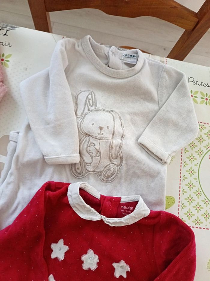 Lot de 4 pyjamas hiver 9 mois - photo numéro 3