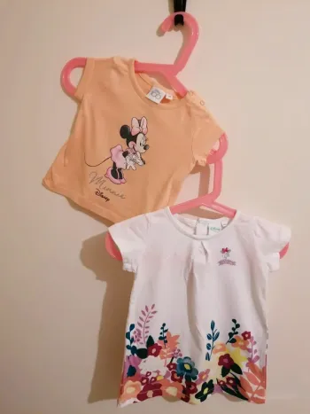 Lot tee-shirt fille disney baby 6 mois