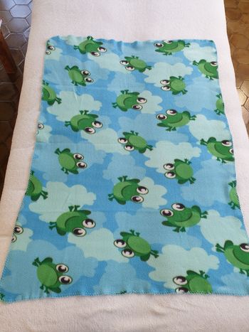 Petit plaid enfant grenouilles