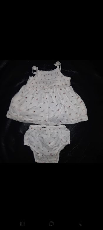 Ensemble robe et bloomer 1 mois