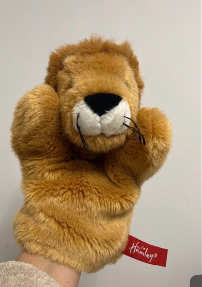 Hameleys lion puppet / peluche marionnette