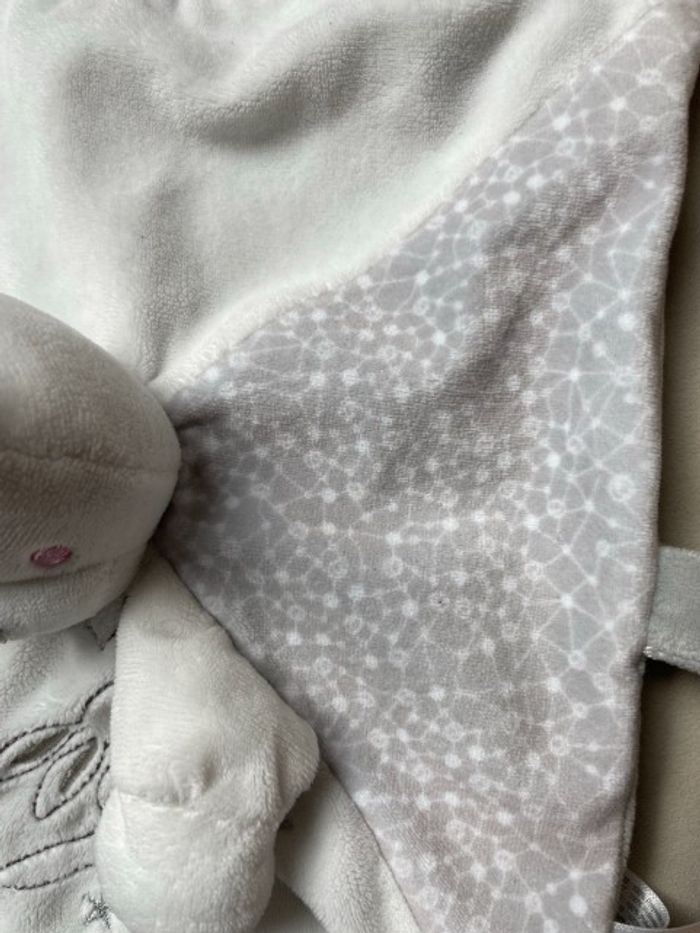 Doudou attache tétine Lapin Plat Carré Neuf - photo numéro 6