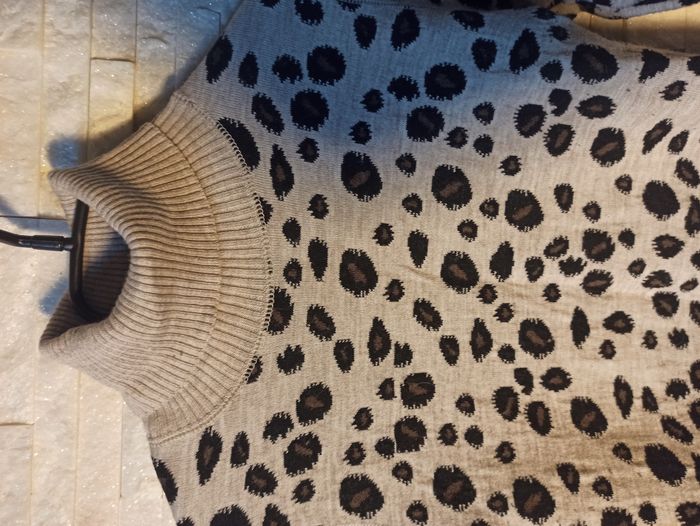 Pull Long Femme Beige Léopard Anti Flirt Taille S - photo numéro 2