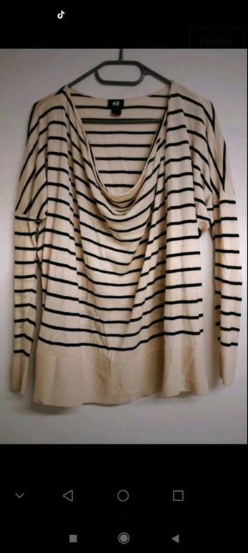 Pull fin h&m marinière