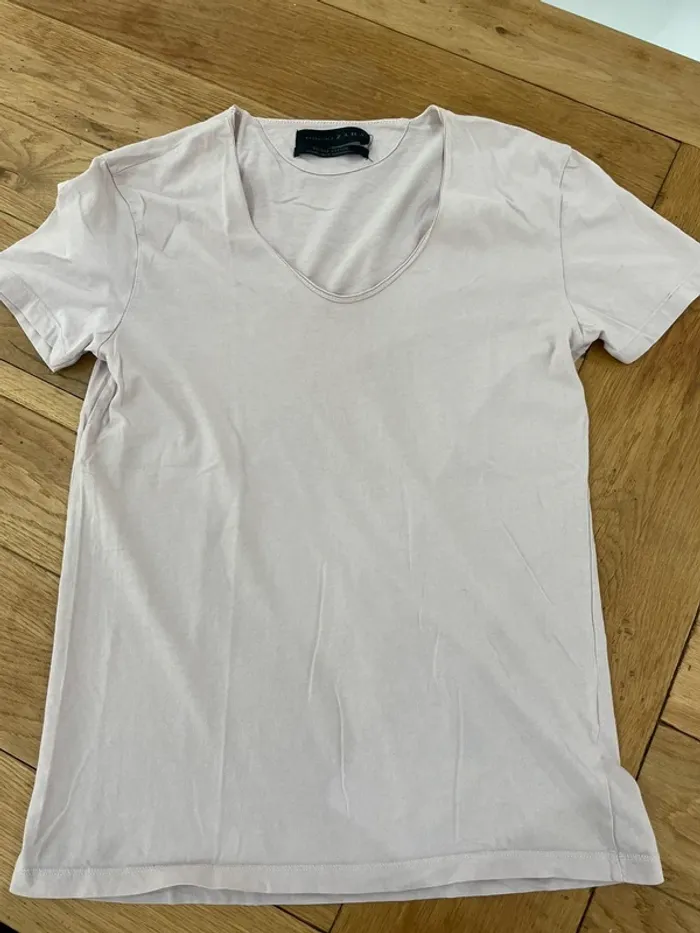 T-shirt rose poudré Zara