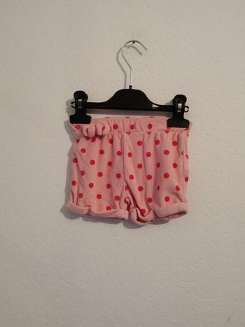 short éponge rose à pois orchestra fille 18 mois