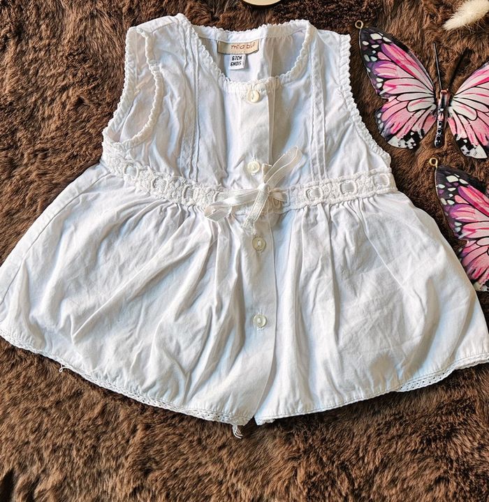 Robe dentelle blanche 1 mois été fille - photo numéro 2