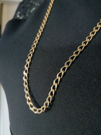 Chaîne sautoir en métal doré type gourmette vintage