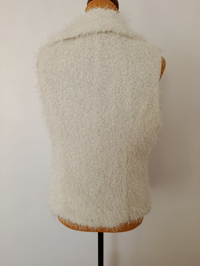 Gilet sans manches blanc effet moumoute, taille XL Passion Fashion passion - photo numéro 3