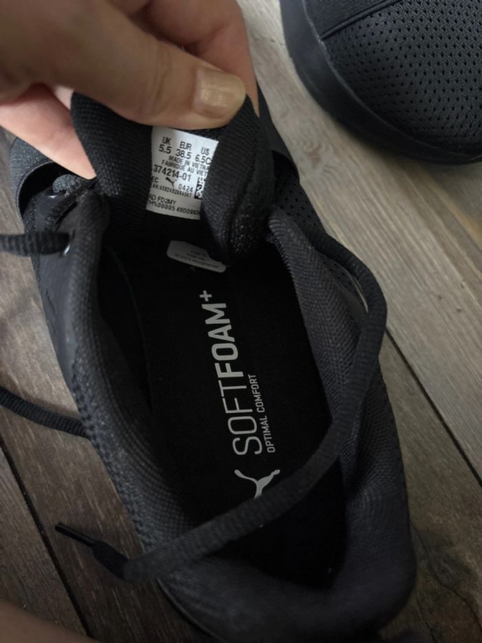 Baskets légères Puma neuves jamais portées 37 noires - photo numéro 4