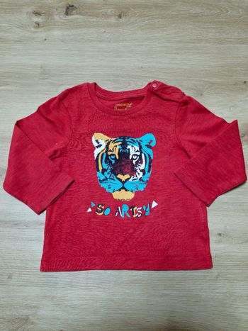 Tee-shirt manche longue pour garçon de 18 mois, orchestra en très bon état.