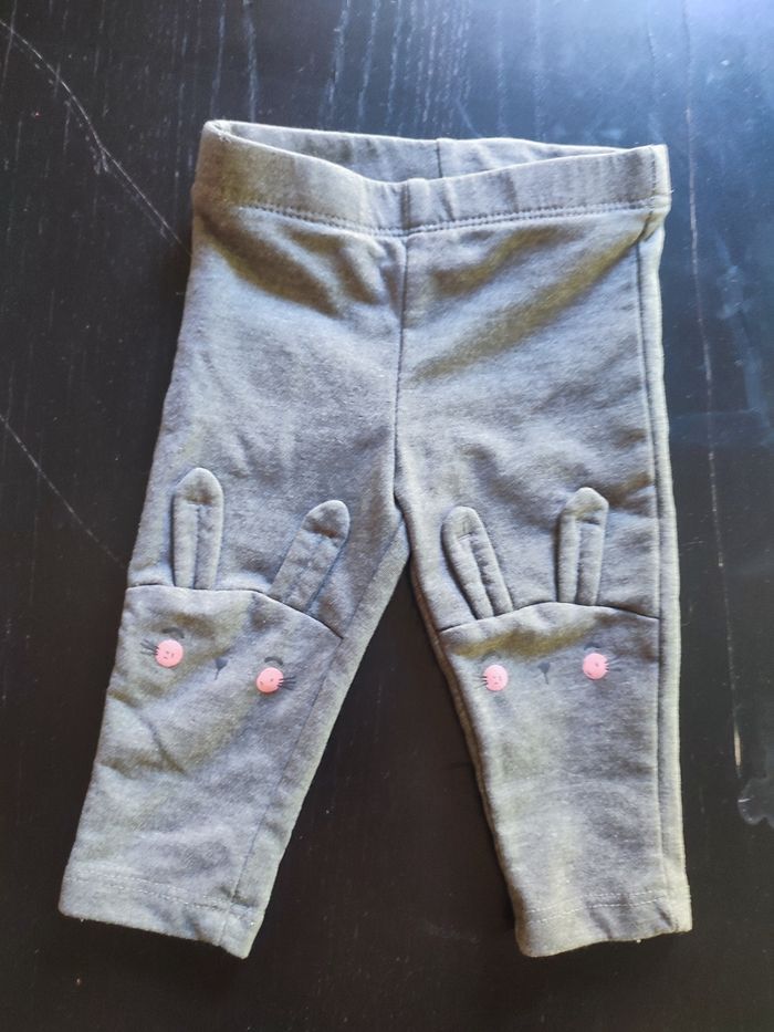 Legging lapin gris 2-4 mois h&m