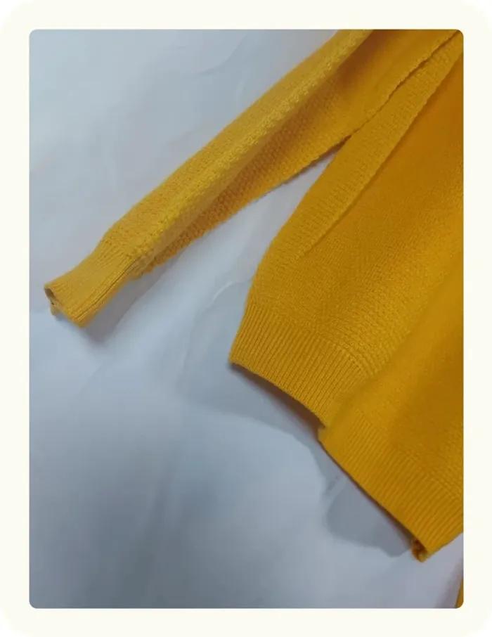 Pull vintage gaufré avec col Femme - photo numéro 3