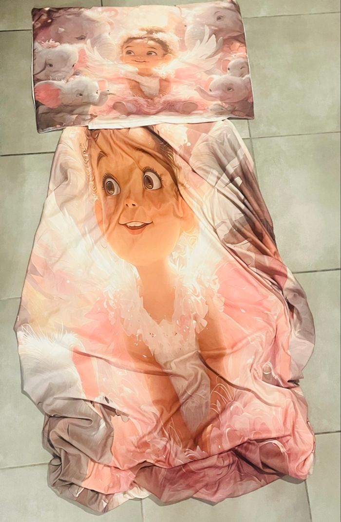 NEUF - Ensemble drap housse + taie oreiller lit 90x190cm