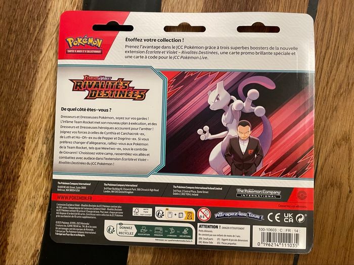 Tripack Pokémon Rivalités Destinées EV10 Zeblitz FR Neuf - photo numéro 2