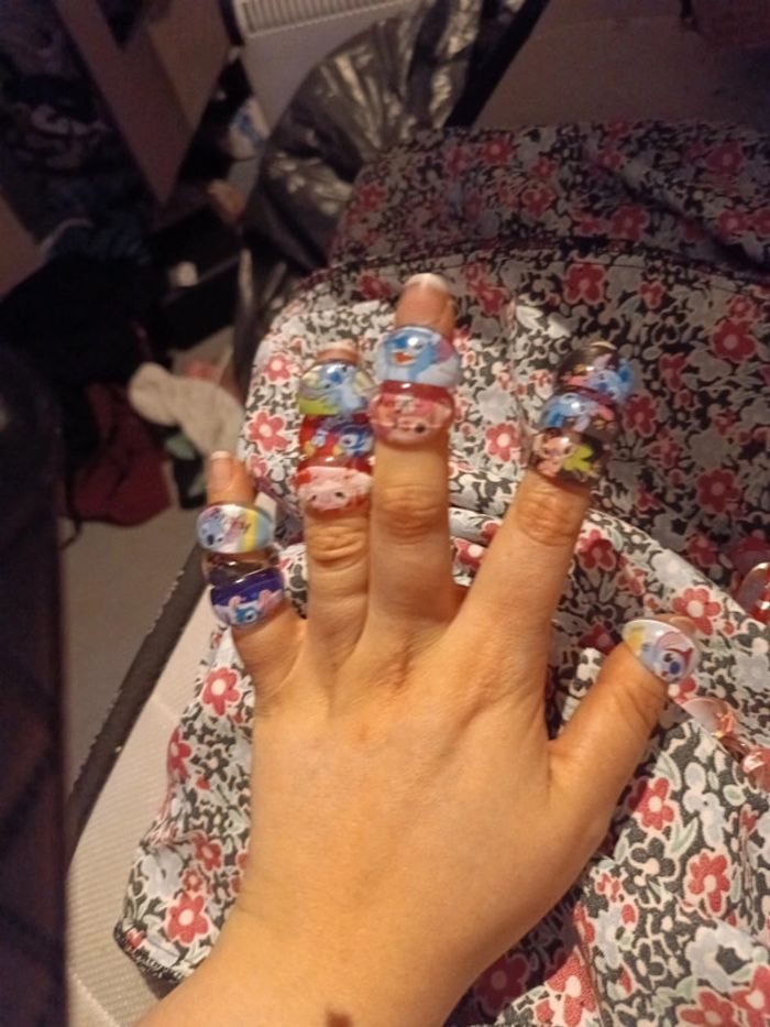 Lot 29 bague stitch enfants - photo numéro 4