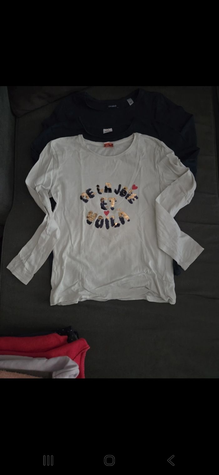 Lot tee shirts fille 12 ans - photo numéro 3