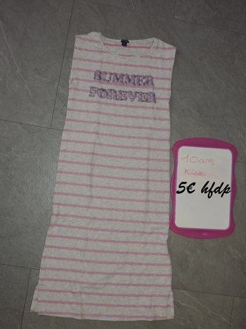 chemise de nuit kiabi taille 10 ans