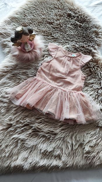 Robe rose poudré tulle tex 3 mois